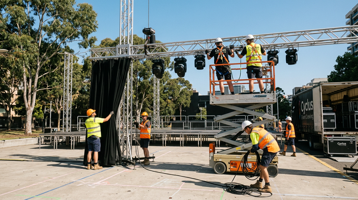 Why Hiring an Event Set Up Crew Company in Australia Matters